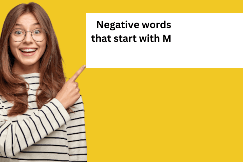 Negative words that start with M