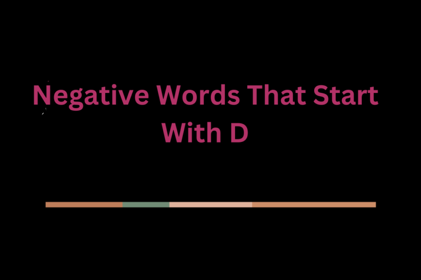 Negative Words That Start With D